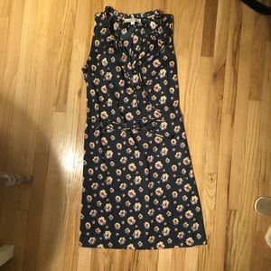 Dark Green Floral LOFT dress